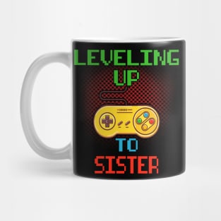 Promoted To Sister T-Shirt Unlocked Gamer Leveling Up Mug